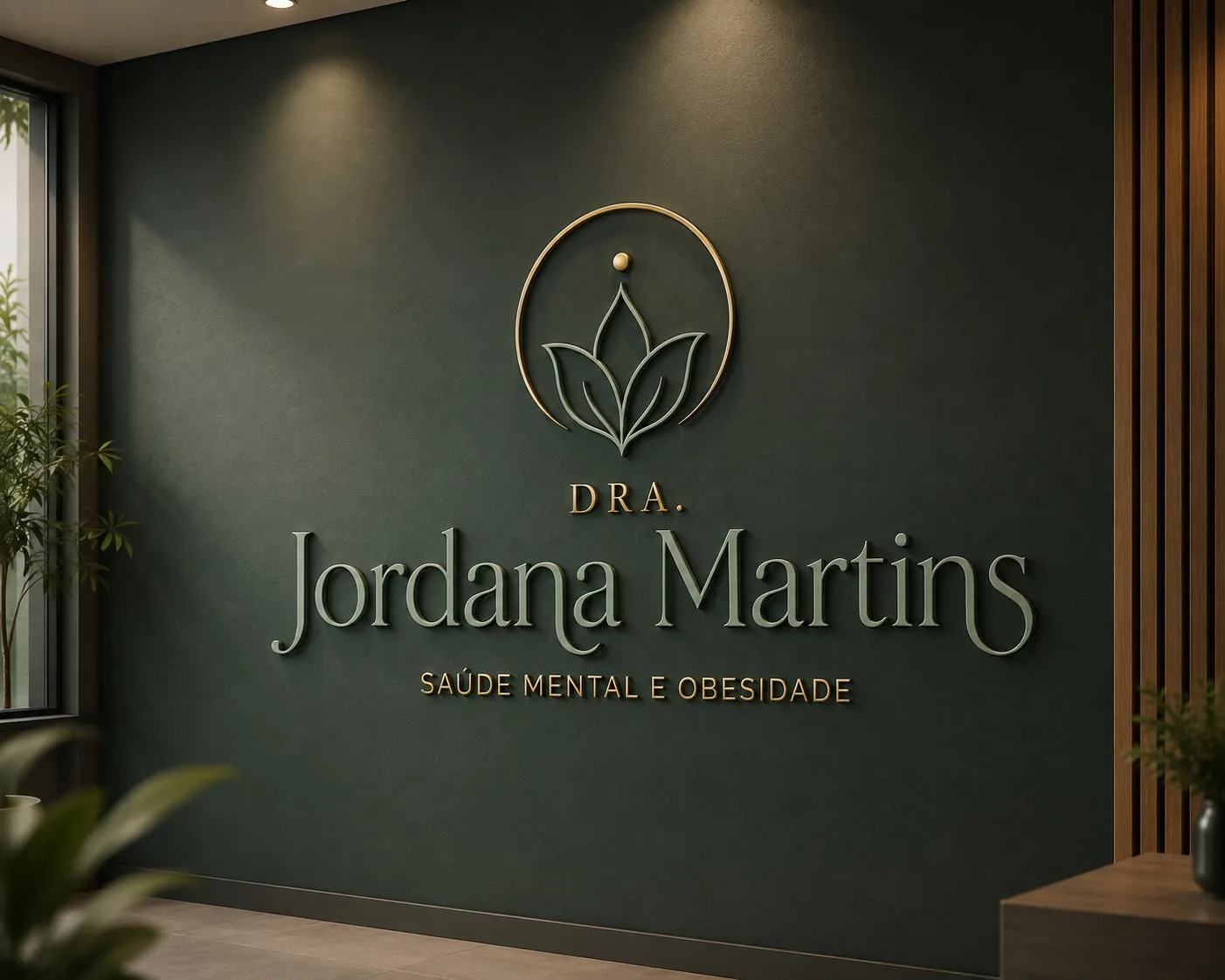 Ambiente acolhedor do atendimento da Dra. Jordana Martins